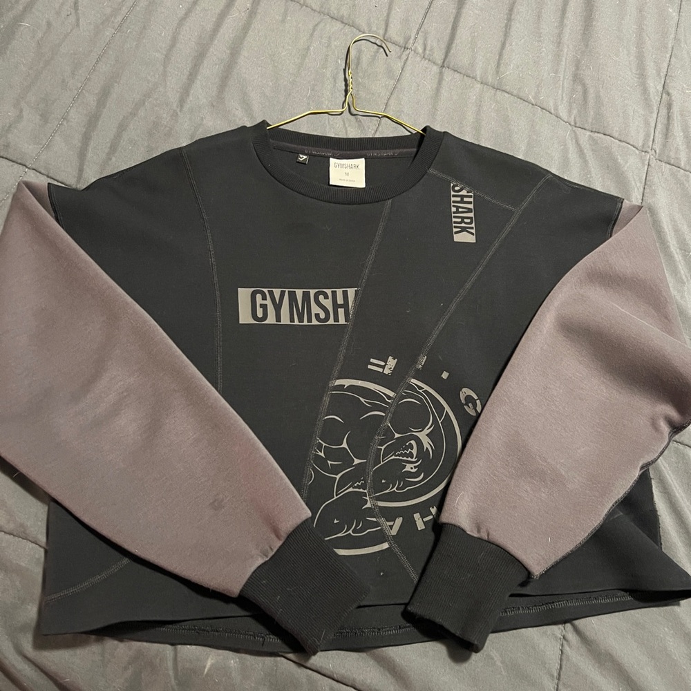 Gymshark Black and Purple Crewneck Sweater